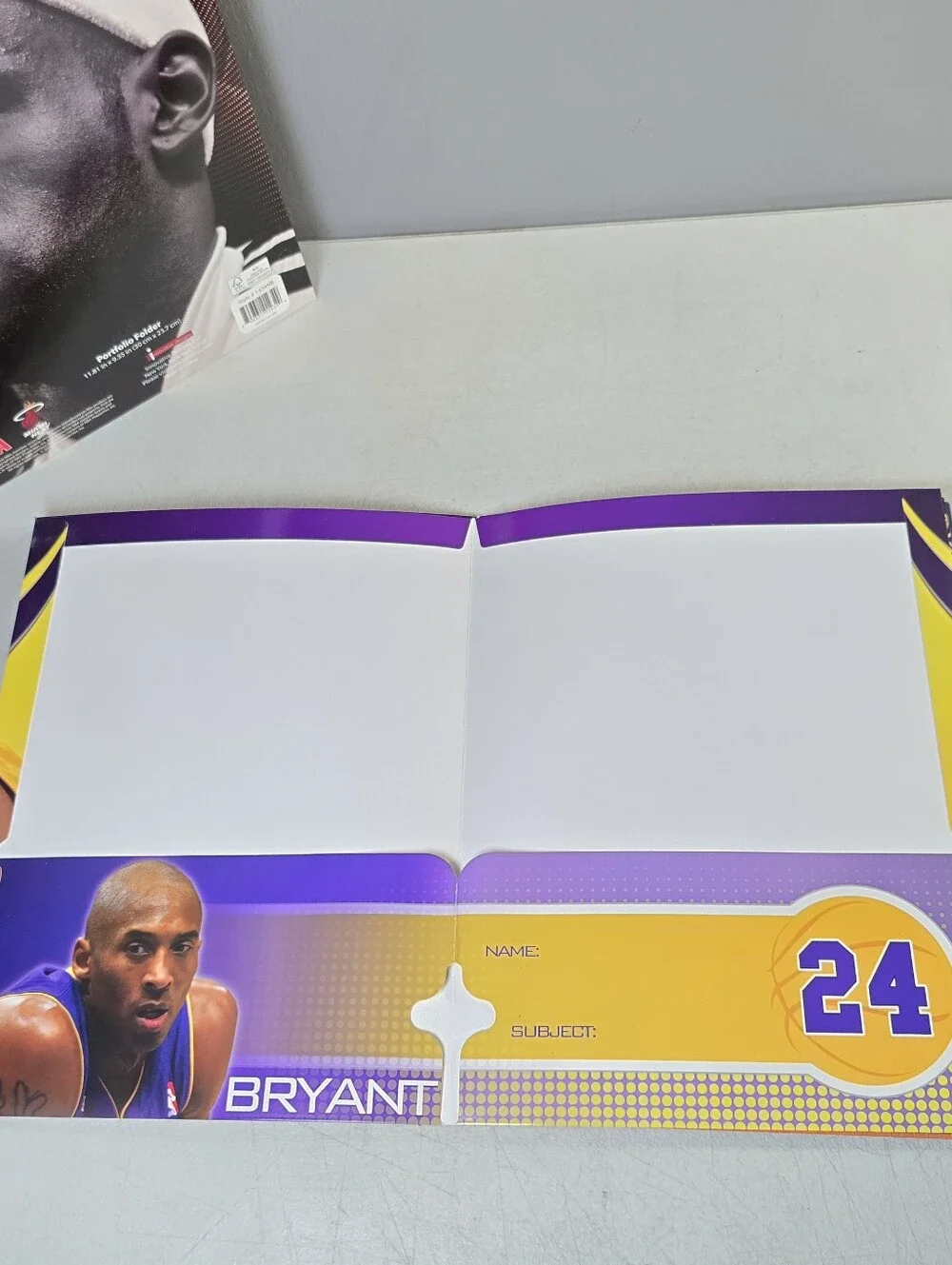 Kobe Bryant , LeBron, Wade, Durant Etc NBA School 2 Pocket Folders Bundle Of 5
